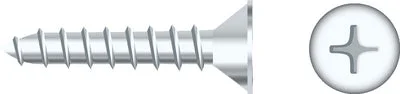 #6 X 3/4 FLT SMS CHROM 50BG