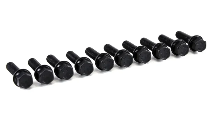 Bolt Kit in Black – Cone Seat 12×1.5 – 43mm (Set of 10)