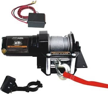 Bulldog Winch Co LLC 15001 2000lb ATV Winch with Mini-Rocker Switch, Mounting Channel, Roller Fairlead