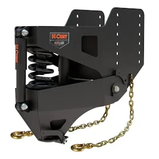 CURT 2024044576 Helux Coil-Spring Gooseneck Pin Box, 3,200 lbs. Pin Weight, 20,000 lbs. Capacity