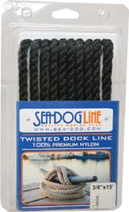 TWISTED NYLON DL 1/2″X15′ BLK