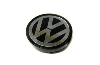 VW Wheel Center Cap | Black|Silver (55mm) – Priced Each