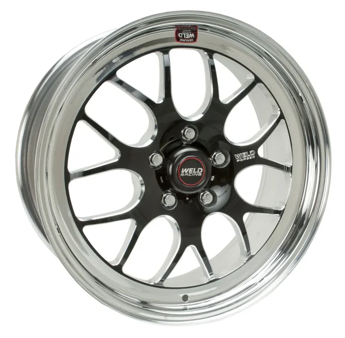 Weld S77 18×11.5 / 5×4.75 BP / 8.2in. BS Black Wheel (Medium Pad) – Non-Beadlock