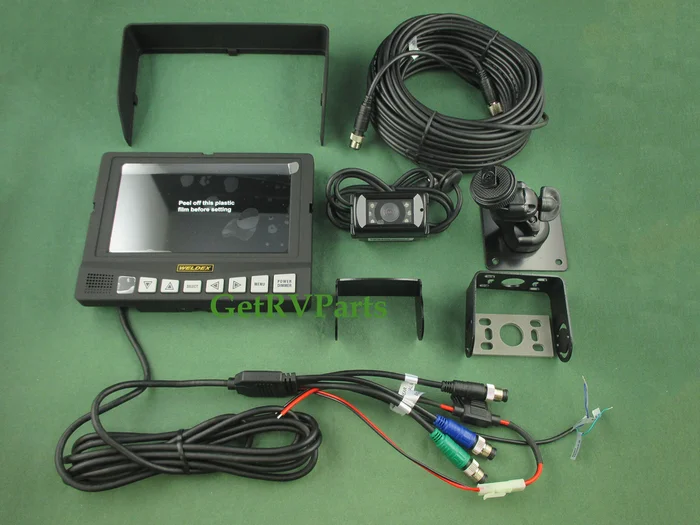 Weldex RV Motorhome 7 Inch Back Up Monitor System WDRV-7043-B-Kit